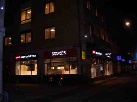 Slutkopierat – Staples stängt. Söndag 20 januari 2013 kl 20.26.