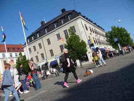 Svårt att hänga med när jycken går på ballongjakt! Kungsportsplatsen Kristi himmelfärdsdag torsdag 29 maj 2014 kl 17:58.