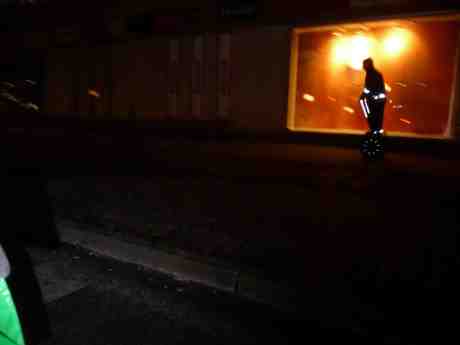 Nattvakt på Segway. Nils Ericsonsgatan söndag 26 januari 2014 kl 23:21.