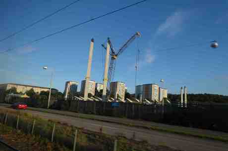Nya Rambergsvallen byggs. Gamla Ullevi revs och byggdes upp igen. Samtidigt som Nya Ullevi står tomt. Från 5:ans spårvagn onsdag 17 september 2014 kl 18:10.